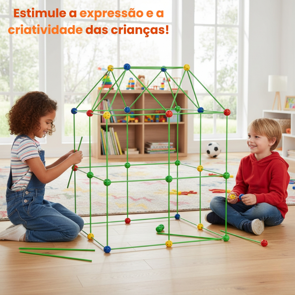 Kit Varetas Infantil Montagem de Cabaninha Tenda Casinha Multi Montagens Menino Menina em Oferta na Shopee