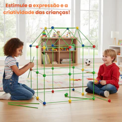 Kit Varetas Infantil Montagem de Cabaninha Tenda Casinha Multi Montagens Menino Menina
