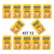 Kit 12 Saches Fermento Seco Fleischmann 10g pão massas receitas fermento biológico