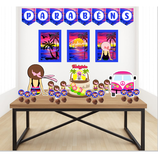 Kit Personalizado Festa Infantil TARDEZINHA Decoração Aniversário Só Um Bolinho Lembrancinhas Mescersário