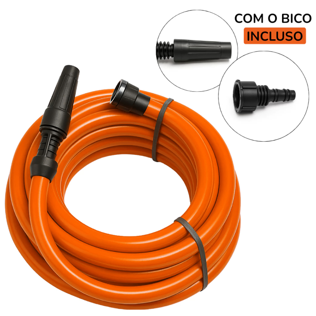 Mangueira Siliconada 7/16 Super Flexível Reforçada Anti Dobras com Engate Esguicho Jardim Casa Carro em Oferta na Shopee