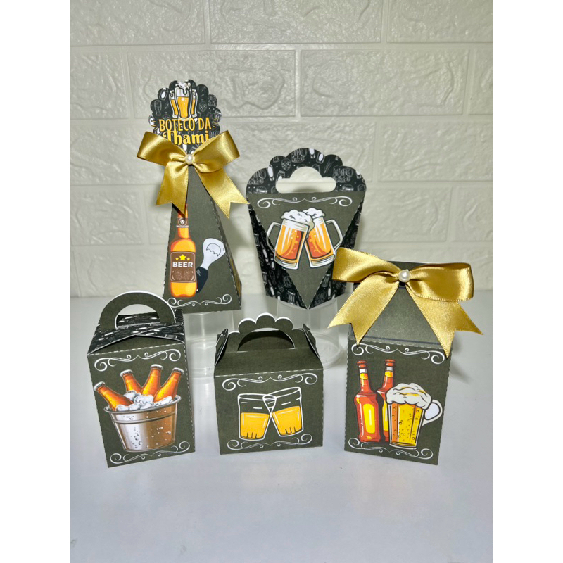 Kit caixinhas Personalizadas Boteco PEGUE E MONTE - Lembrancinhas para Aniversário - Caixinha Personalizadas