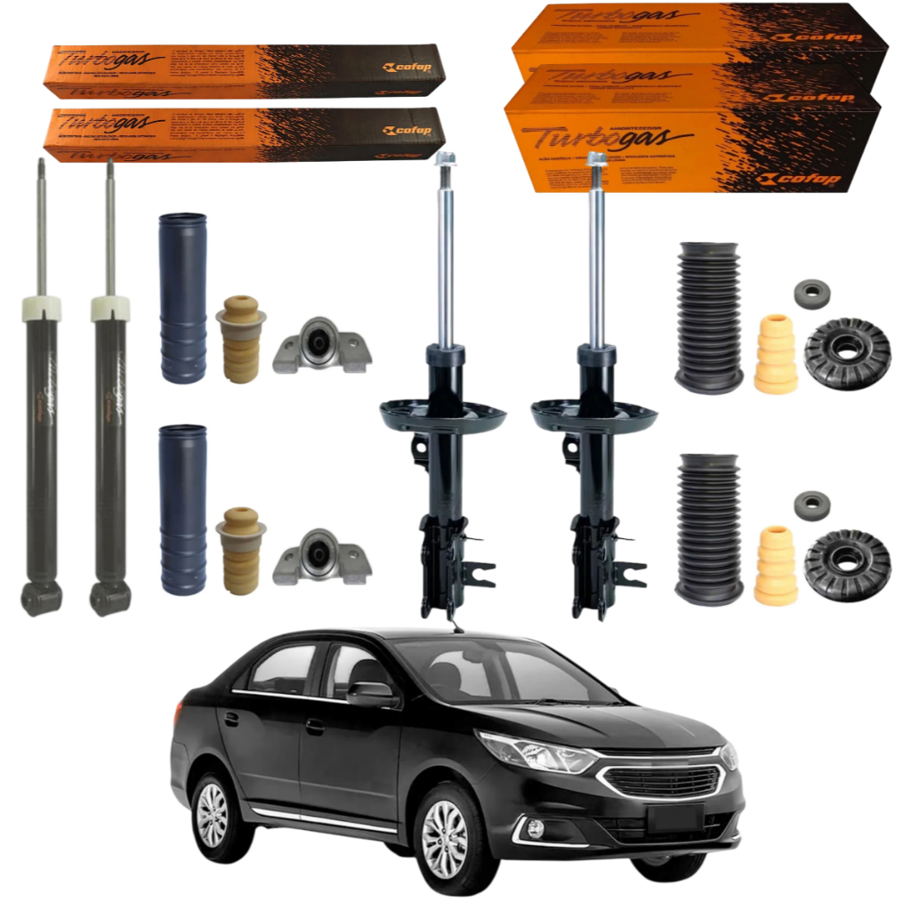KIT 4 AMORTECEDOR COBALT 2012 A 2019 COFAP + KIT