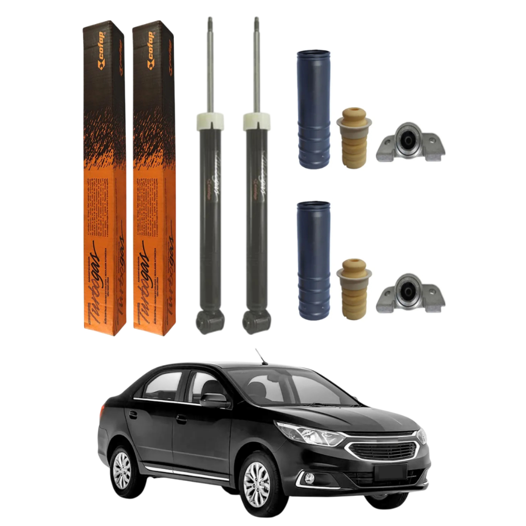 PAR AMORTECEDOR TRASEIRO COBALT 2012 A 2019 COFAP + KIT