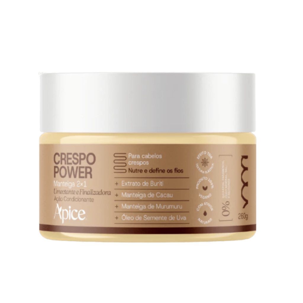 Manteiga 2x1 Umectante Finalizadora Crespo Power Apice 260g em Oferta na Shopee