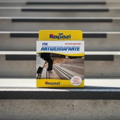 Fita Antiderrapante Adesiva 5 ou 20 Metros Prevenção Contra Acidentes em Pisos Escorregadios