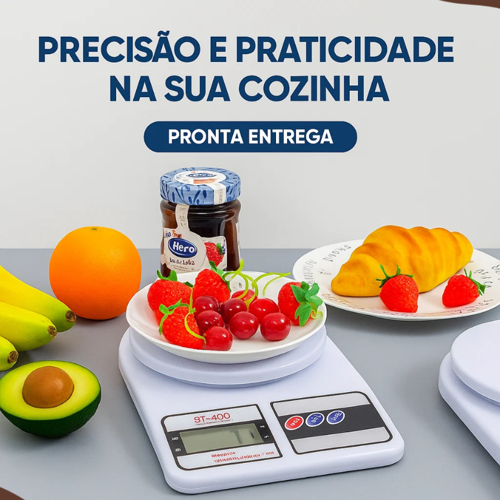 Kit 6 Balança Cozinha Digital 10kg Alta Precisão LCD Unidade Kit 2 3 5 Gramas Kg Culinária Dieta