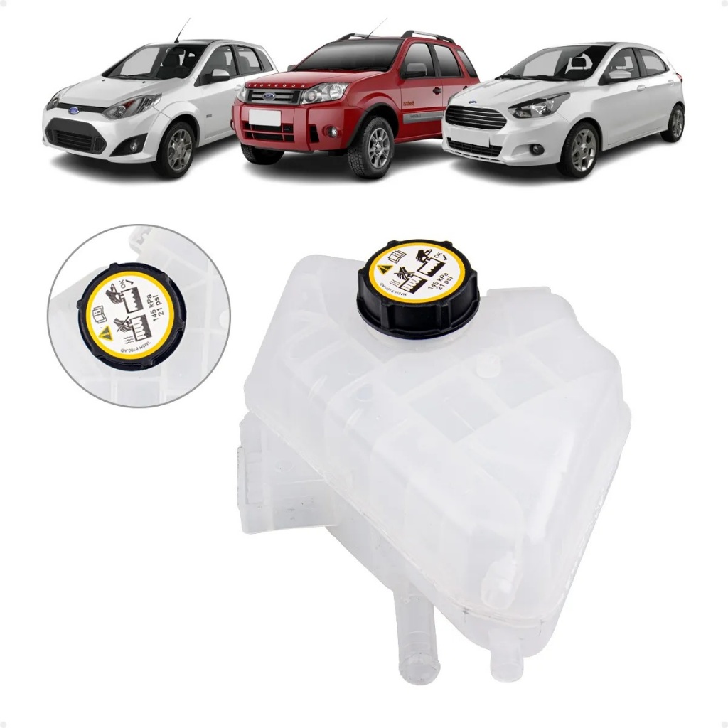 Reservatorio Agua Radiador Ecosport 2013-2017 Com Tampa em Oferta na Shopee
