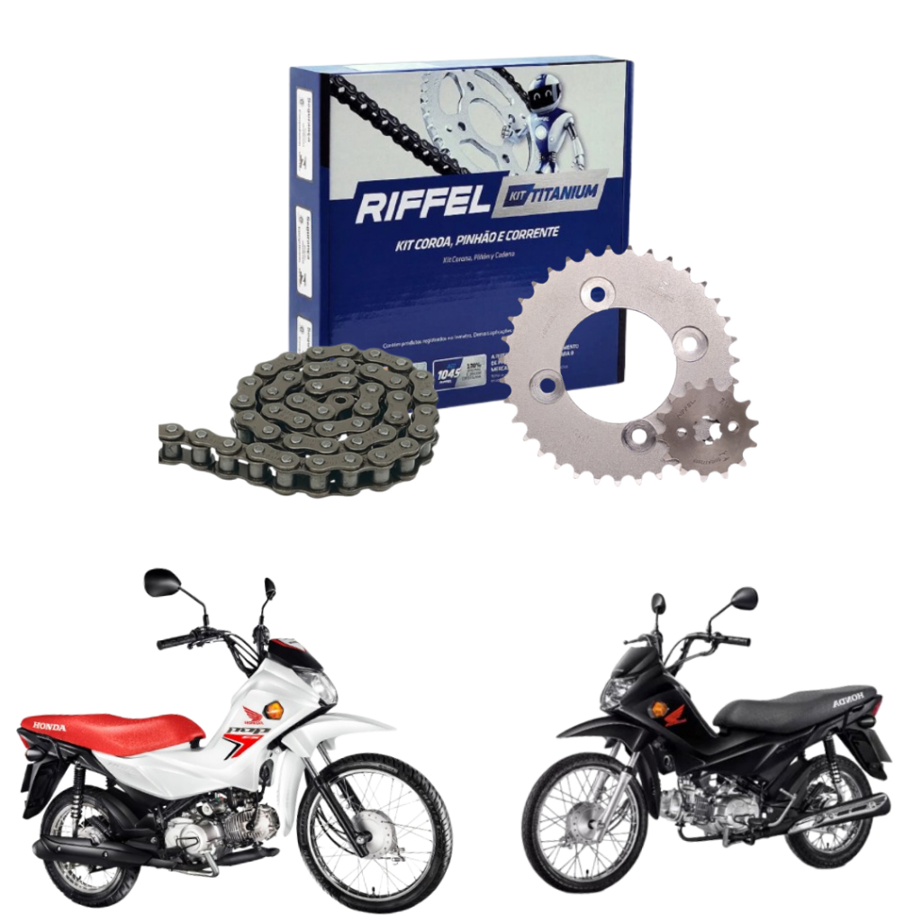 Kit Relação Tração Transmissão Pop 100 2007 A 2015 Original Riffel