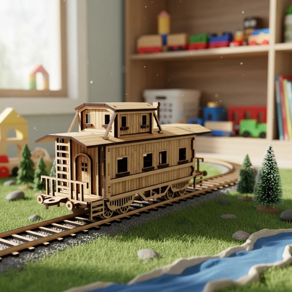 Quebra-cabeça 3d Vagão Cozinha Velho Oeste Mdf Cortado Laser