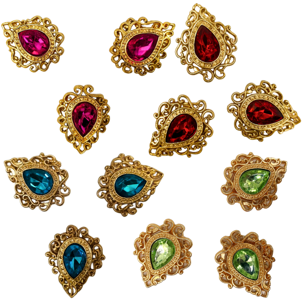 Chaton Com Strass Brilhante Dourado 3,3 x 2,7cm 20 Unidades em Oferta na Shopee