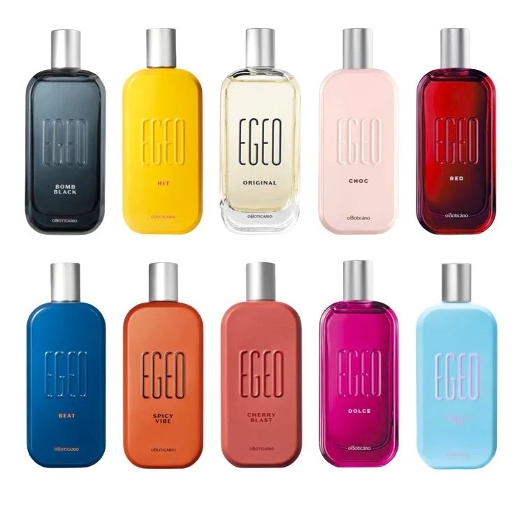 PERFUME EGEO  LINHA COMPLETA - A ESCOLHER  BOMB DOLCE CHOC COGU SPICY BLUE E OUTROS