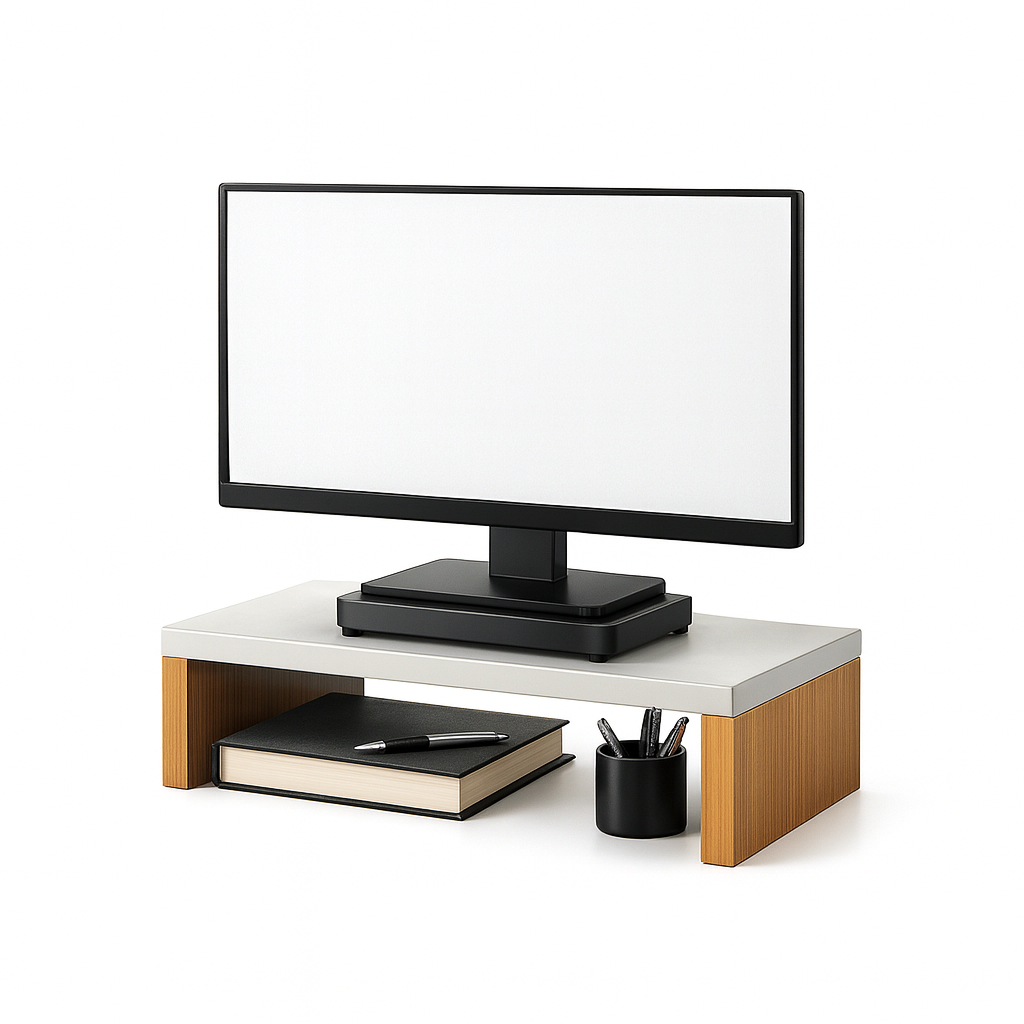 Suporte Para Monitor e Notebook Apoio de Mesa MDF Ergonomico