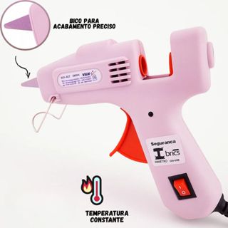 Pistola Cola Quente Pequena Yama 20w Bivolt Bico Removível Rosa Covei Toys em Oferta na Shopee