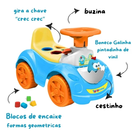 Totoka Andador de Transição Triciclo Motoka Totokinha Galinha Pintadinha Mini - Cardoso Toys em Oferta na Shopee