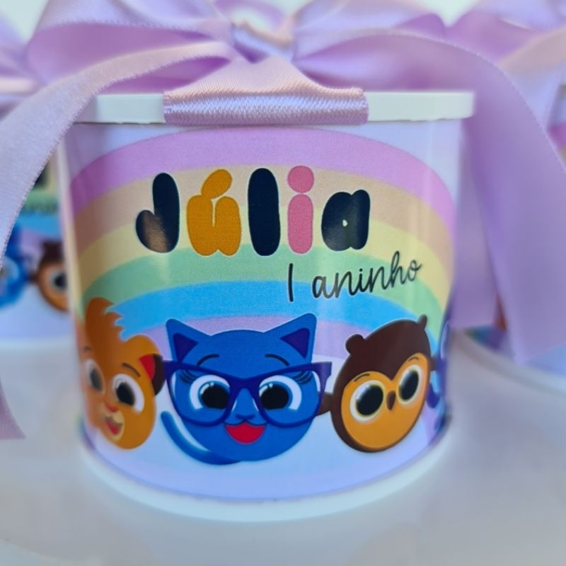 kit Mini Tubolata Personalizada 5x6 Bolofofos Lembrancinha Latinha Festa Aniversário Maternidade Chá de bebê Bolo Fofos