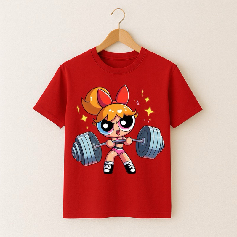 Camiseta Feminina Florzinha • As Meninas Super poderosas • Ideal para Treino • 100% Algodão • Várias Cores