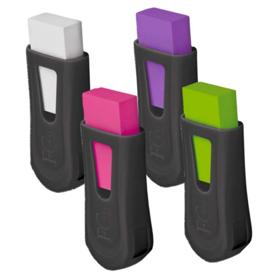 APONTADOR COM BORRACHA BLACK NEON KIT 2 UND FABER CASTELL em Oferta na Shopee