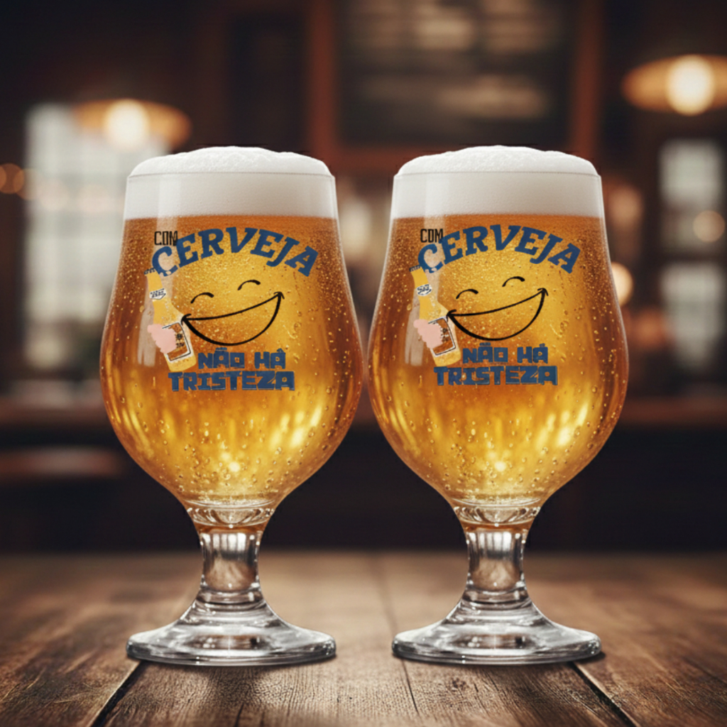 Taças de Vidro Beer Master Frase Engraçada, Jogo de 2 Taças Para Cerveja em Oferta na Shopee