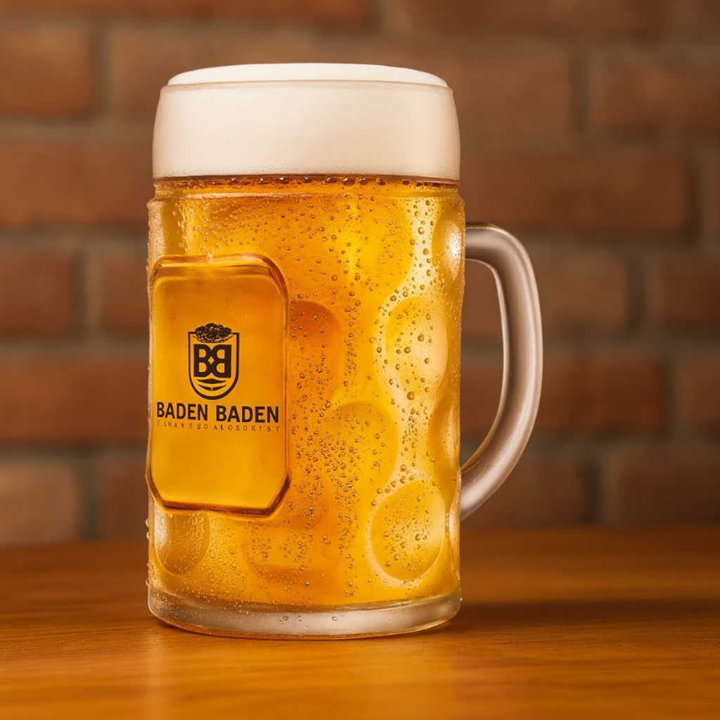 Caneca Para Cerveja Baden Baden, Caneca de Vidro Chopp e Cerveja Alemã Copo Mass 1,25 Litros - Ruvolo em Oferta na Shopee