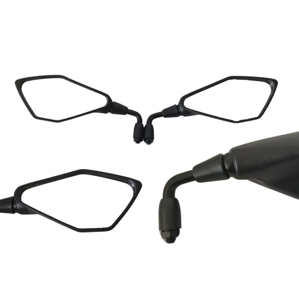 PAR DE RETROVISOR Z400 FIXO ROSCA YAMAHA HASTE CURTA 90° GRAUS REBAIXADO
