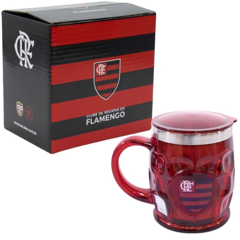 Caneca Térmica Com Tampa 500ml - Flamengo em Oferta na Shopee