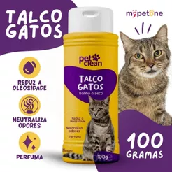Talco Para Gatos Banho a Seco Pet Clean - 100g