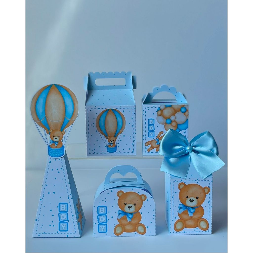 Chá de Bebê Kit Personalizado Lembrancinhas para Festa Caixinhas Personalizadas Mêsversário Aniversário