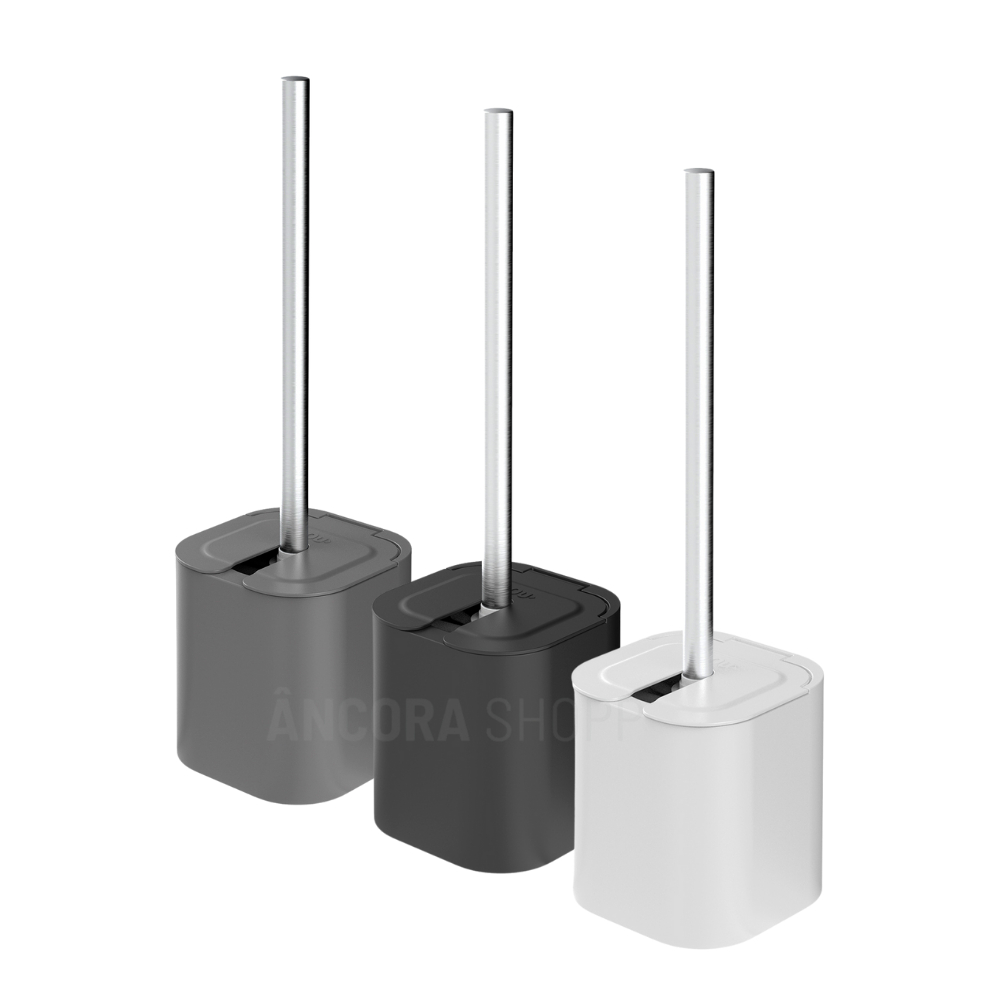 Escova Sanitária Cabo de Inox Limpeza de Vaso Sanitário Com Suporte OU Dual Banheiro Lavabo Privada em Oferta na Shopee