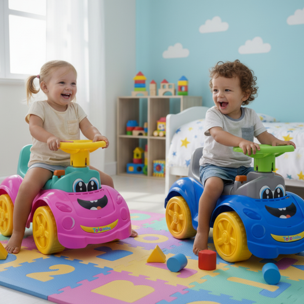 Totoka Triciclo Andador Bebe Infantil Brinquedo Menina e Menino Peças Geométricas para Bebê Cardoso