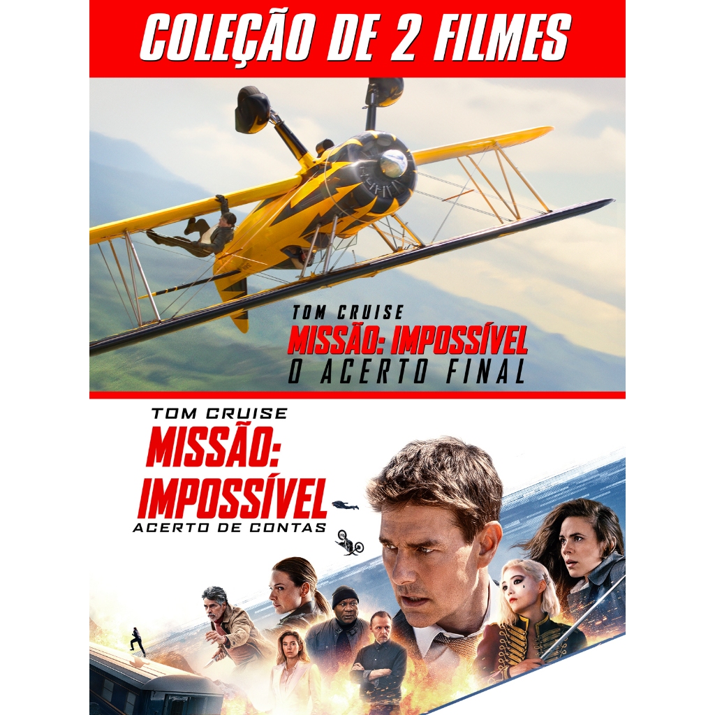 DVD Coleção  Missão: Impossível – O Acerto Final - 2 Filmes - (Dual-Audio) - 1080p HD Por 39.99 , Sai 19.99 Cada Filme