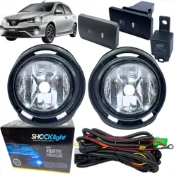 KIT FAROL DE MILHA AUXILIAR TOYOTA ETIOS HATCH E SEDAN DE 2012 À 2021 COM BOTAO MODELO ORIGINAL