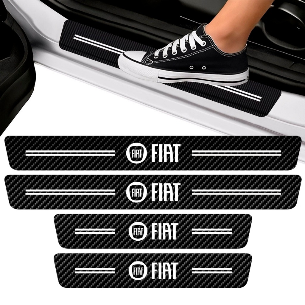 Soleira Da Porta Compativel Linha Fiat Fibra De Carbono em Oferta na Shopee
