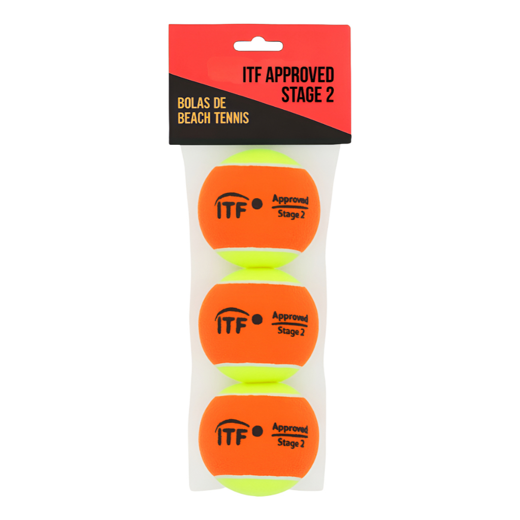 Bola Beach Tennis Stage 2 Kit Com 3/6/12/24 Amarela/Laranja Tênis Praia Para Treinamento Performance