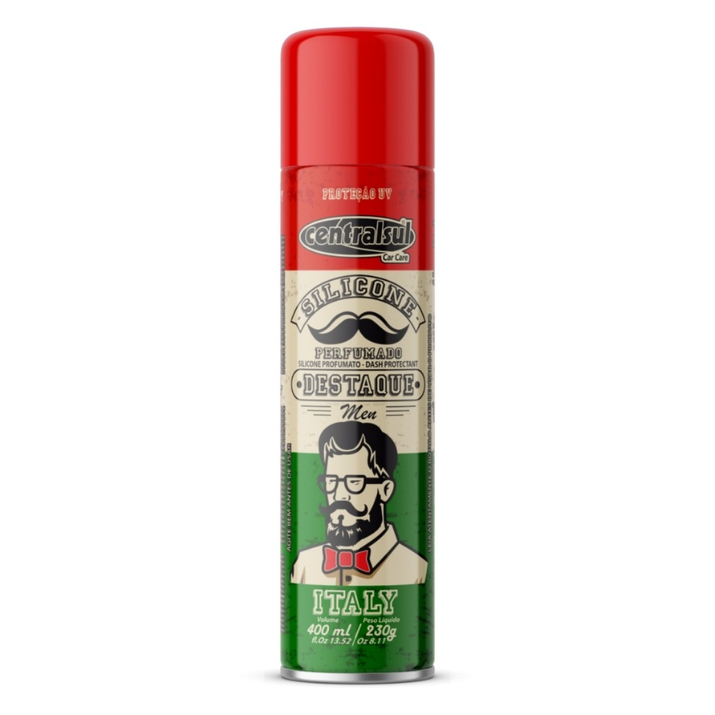 DESTAQUE SILICONE AEROSSOL MEN ITALY CENTRALSUL 400ML — imagem 2 de 2