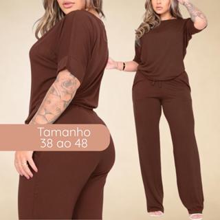 Conjunto Feminino Viscolycra Calça e Blusa Elastano Linha ORIGINAL em Oferta na Shopee