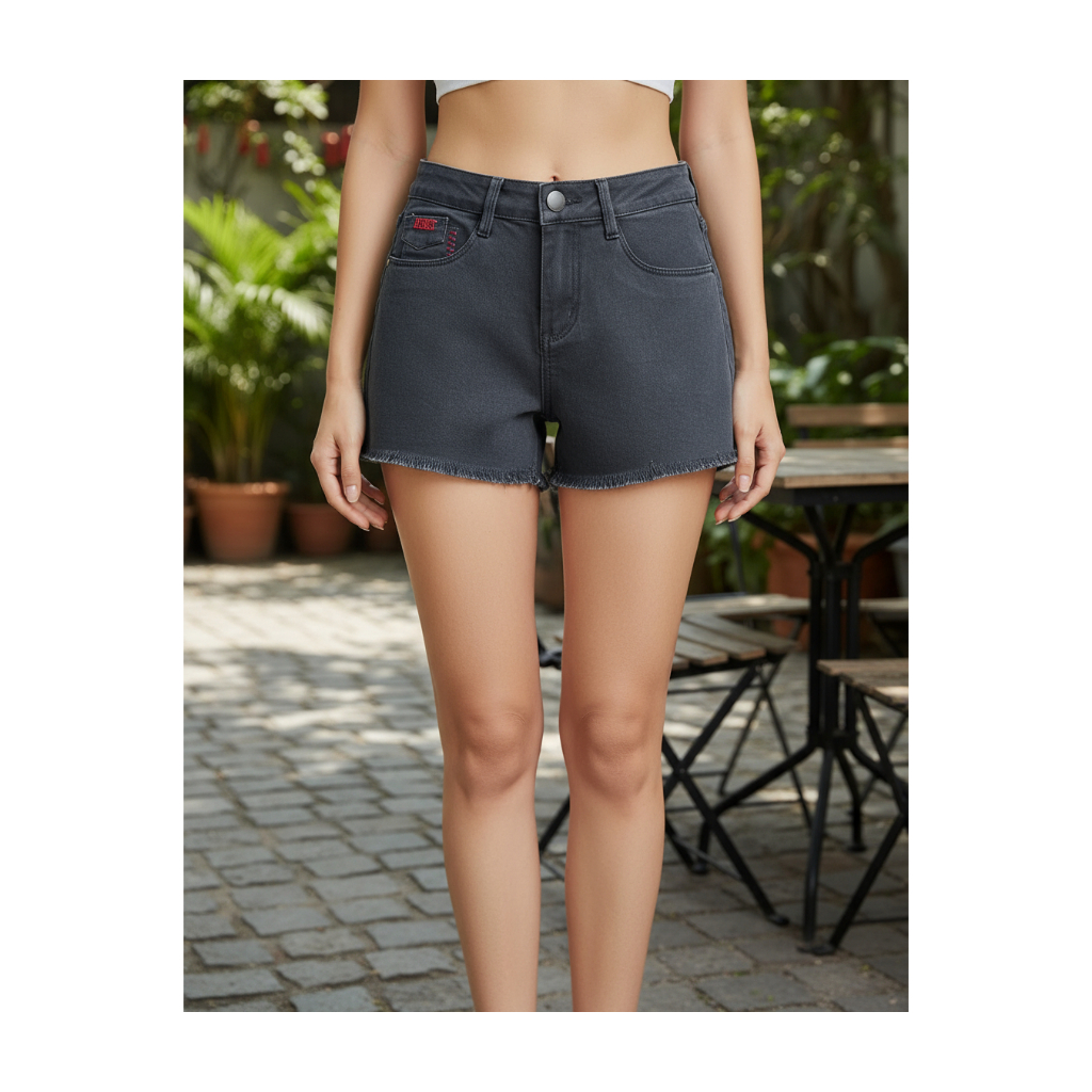 Shortinho Jeans Com Lycra Feminina Preto Emporio 1569