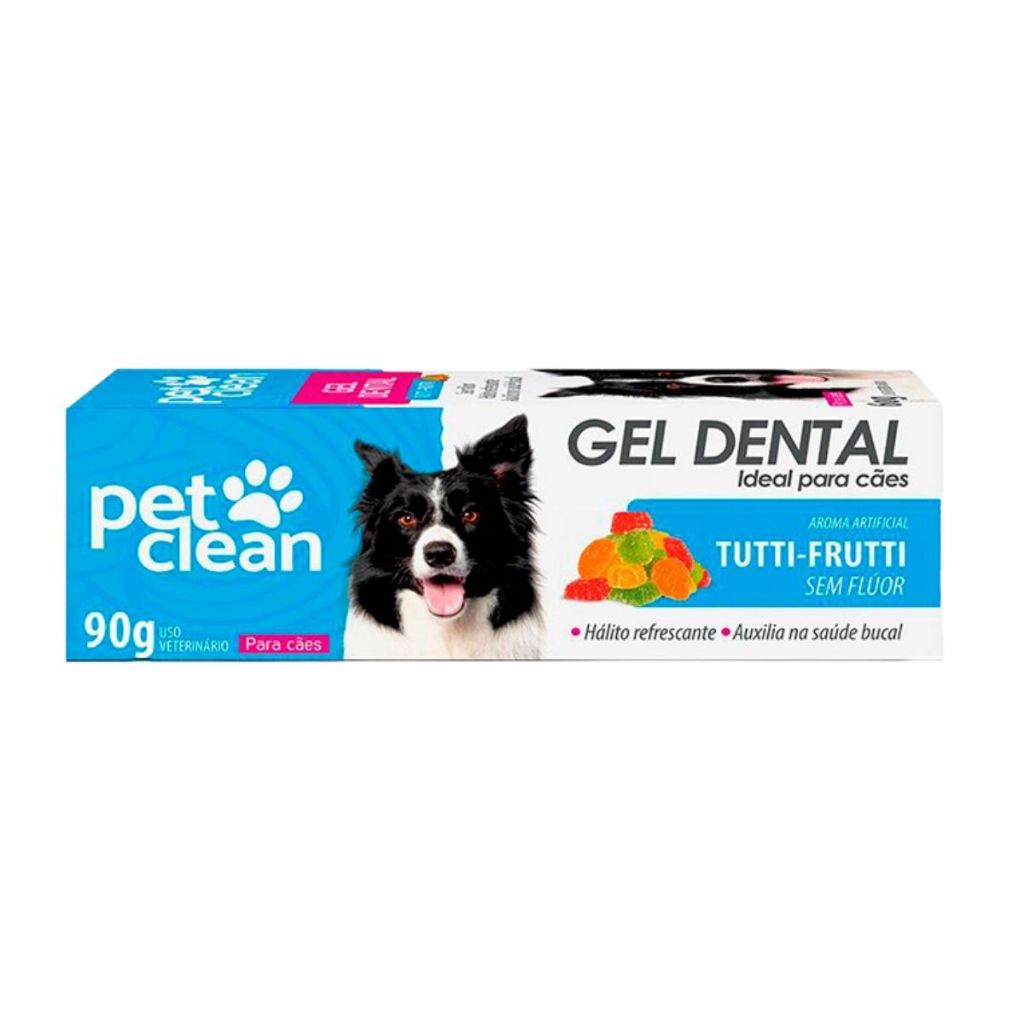 Pasta de Dente Cães e Gatos Pet Clean Gel Dental 90g - Tutty Frutty em Oferta na Shopee
