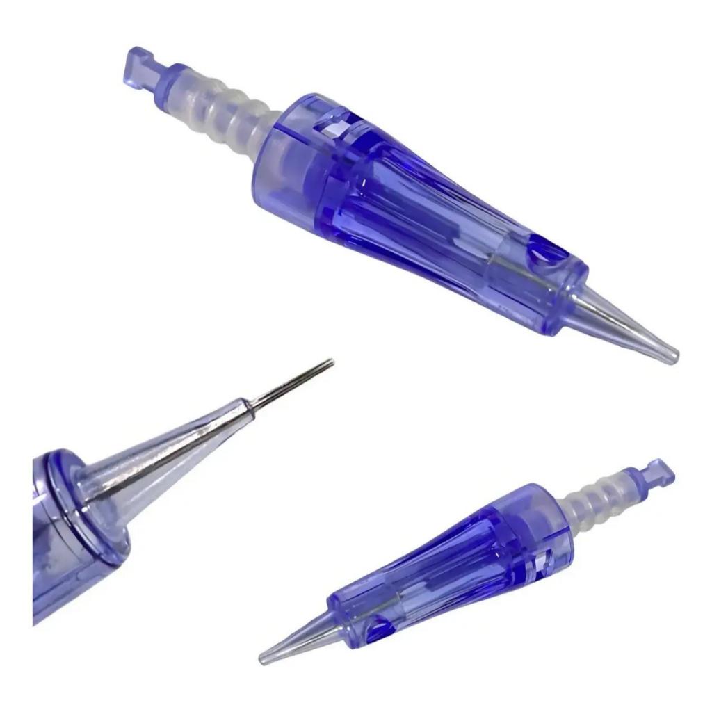 Kit 10 Cartuchos Dermapen 3 Pontas Microagulhamento Linear Micropigmentação Caneta Dermapen Dr Pen N2 MyM M7 M5 A6
