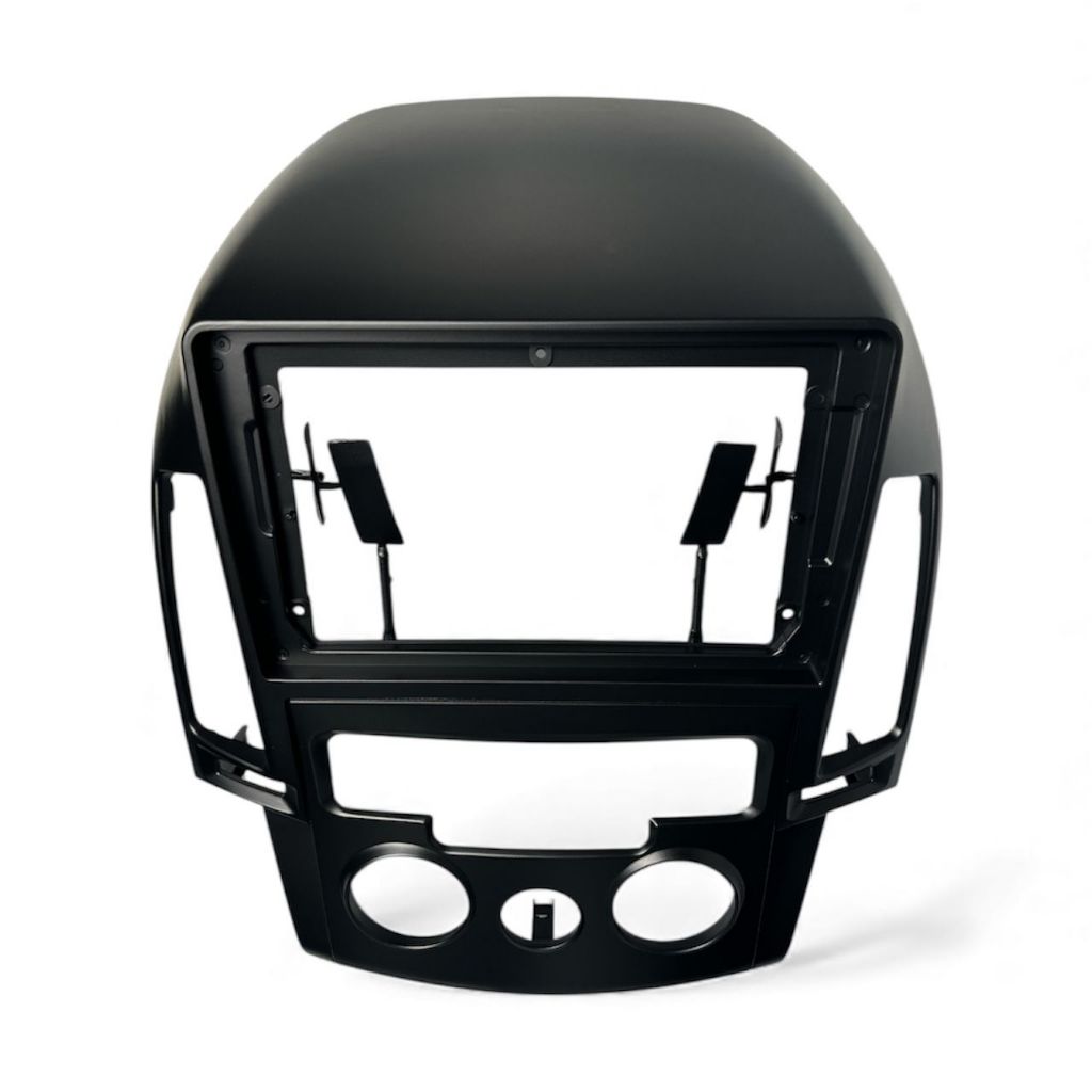 Imagem Moldura 9 Polegadas Hyundai I30 Ar Analógico 2009 A 2012 Painel Multimídia 2din Preto Fosco