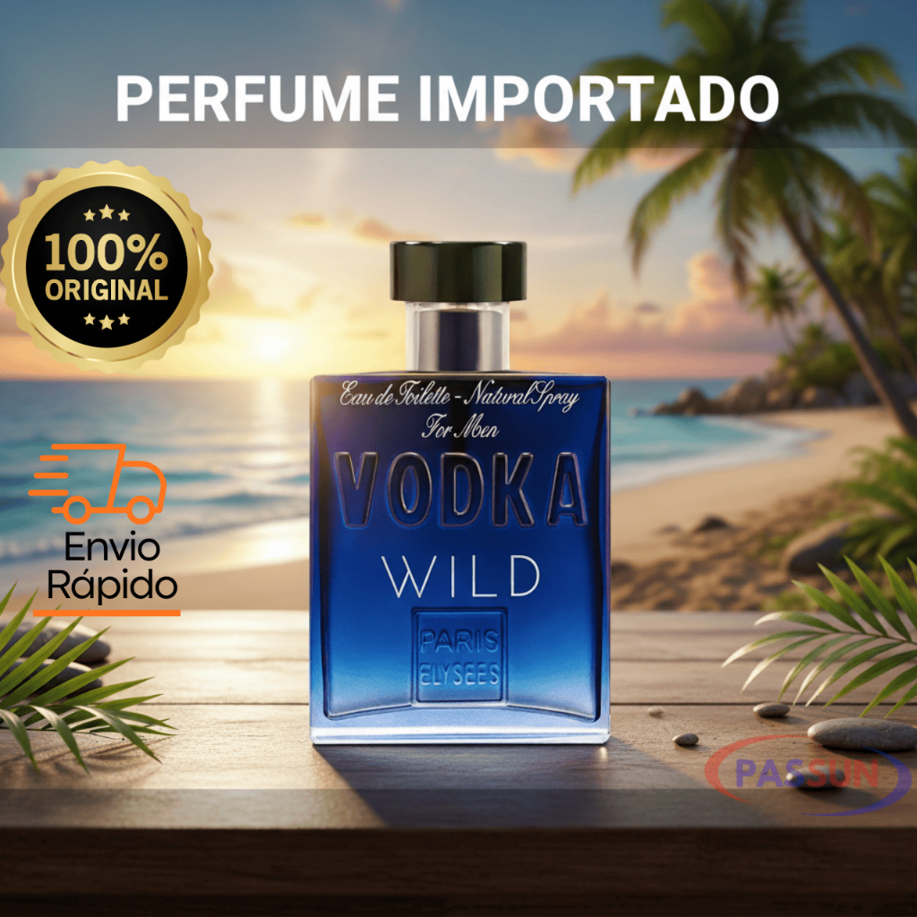 Perfume Vodka Wild Masculino Paris Elysees Eau De Toilette 100ml Importado Original