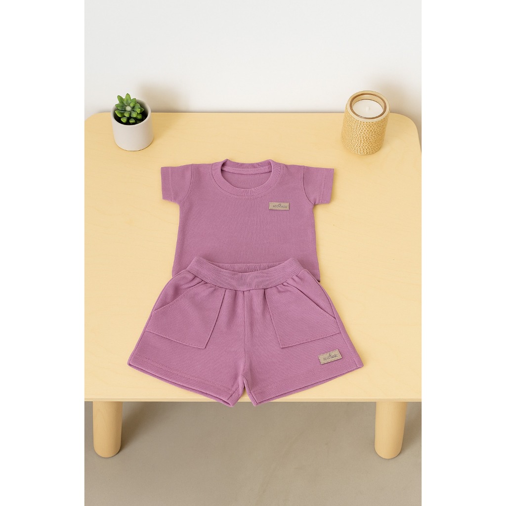 Conjunto Sortido de menina - Camisa Estonada + Shorts Femininos - Verão Premium