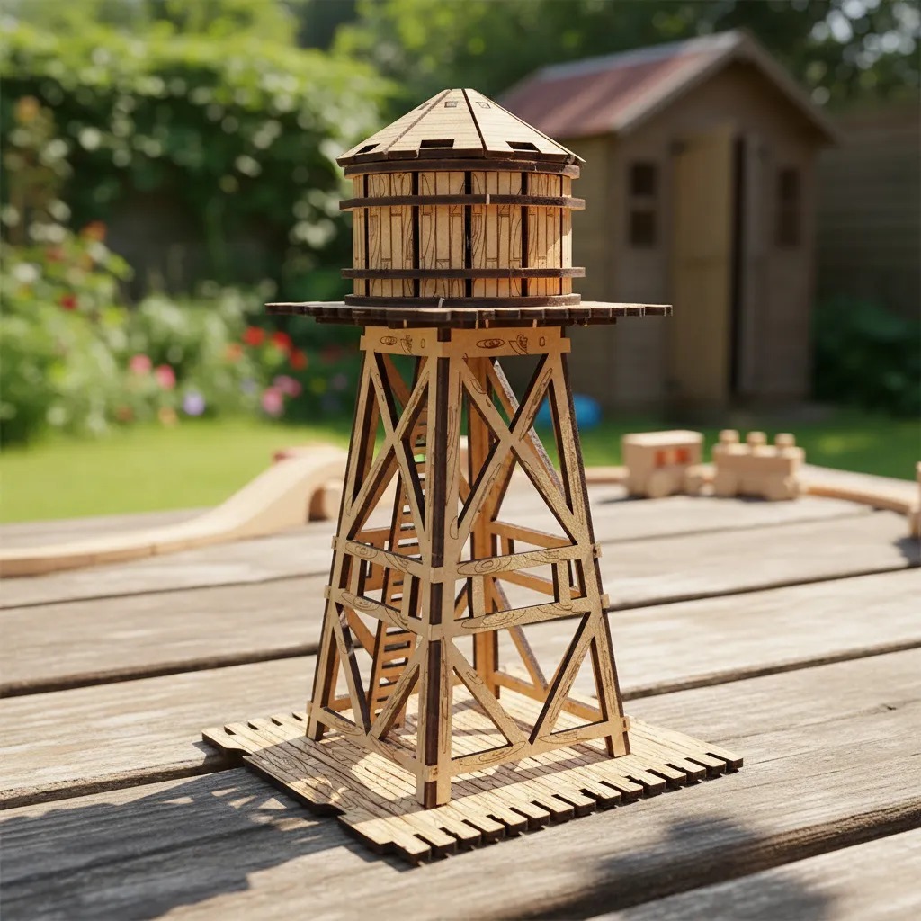 Quebra-cabeça 3d Torre D`gua Do Velho Oeste Mdf Cortado Lase