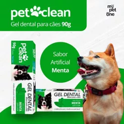 Pasta de Dente Cães e Gatos Pet Clean Gel Dental 90g - Menta
