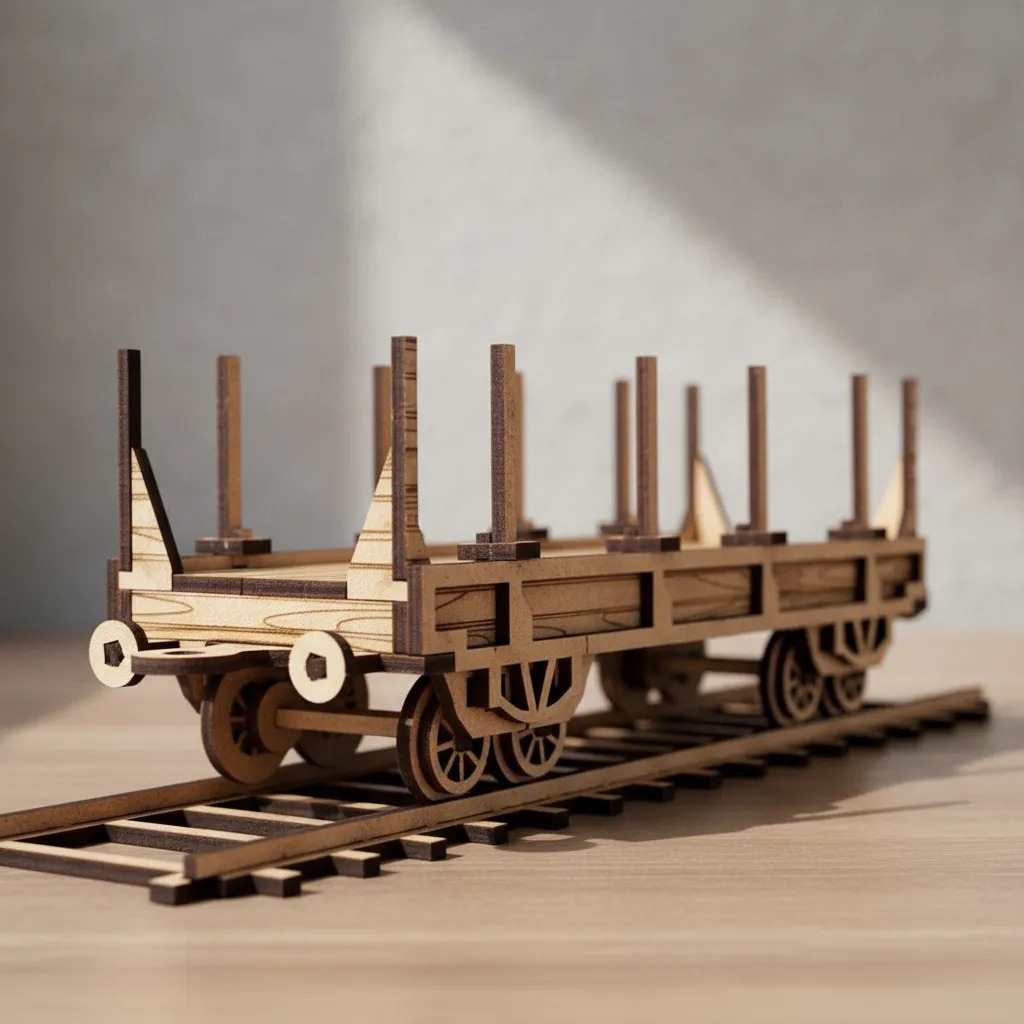 Quebra-cabeça 3d Vagão Aberto Velho Oeste Mdf Cortado Laser