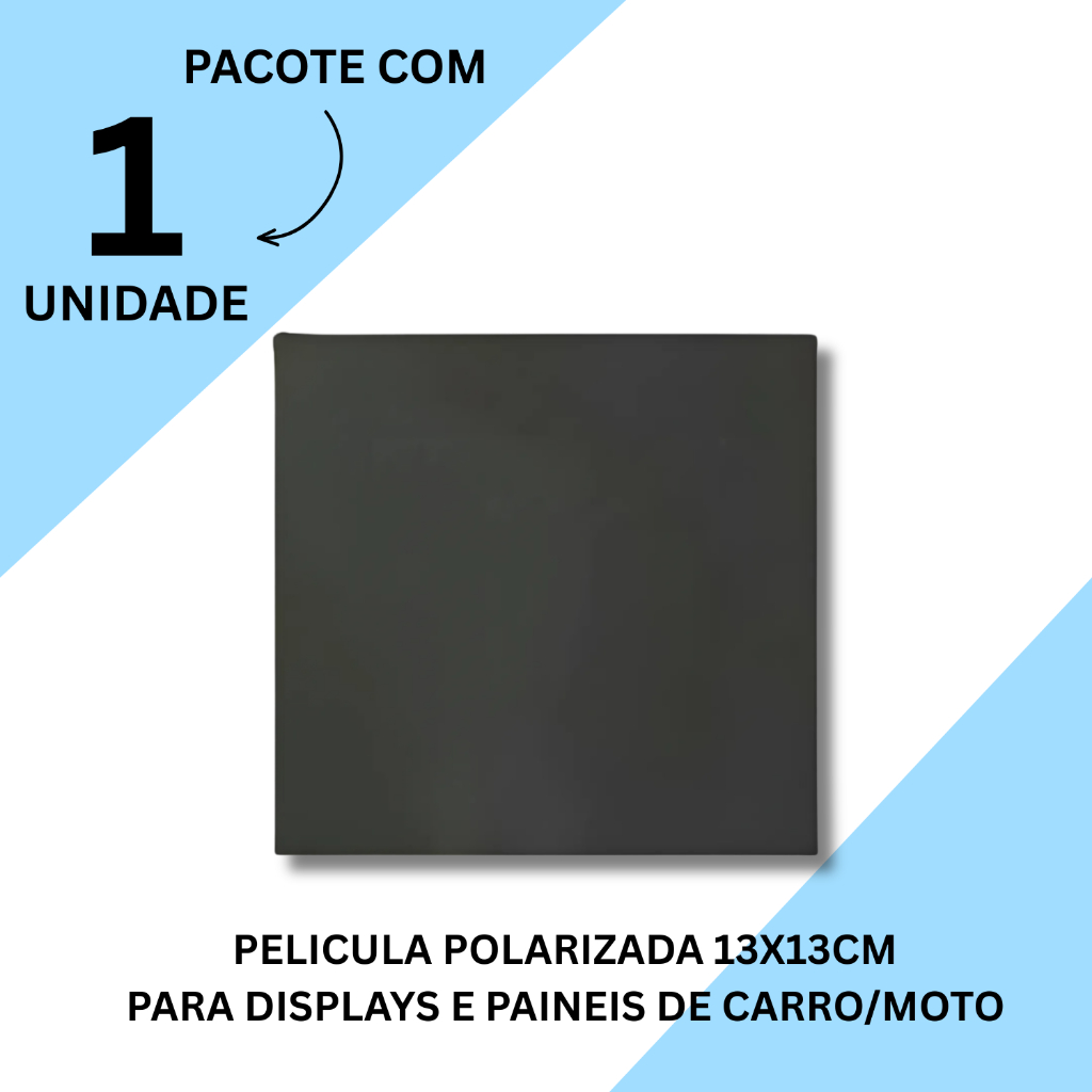 Pelicula Polarizada 13x13cm para Display/Painel do Carro Fiat Uno / Stilo / Palio / Strada