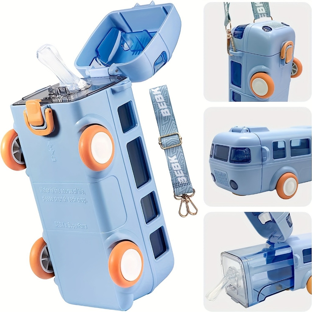 Garrafa de água esportiva de ônibus de verão com alça de ombro removível 500 ml em Oferta na Shopee