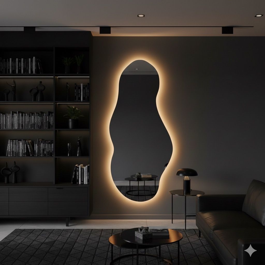 Espelho Grande Corpo Inteiro Com led Espelho Para Sala Quarto Espelho Organico