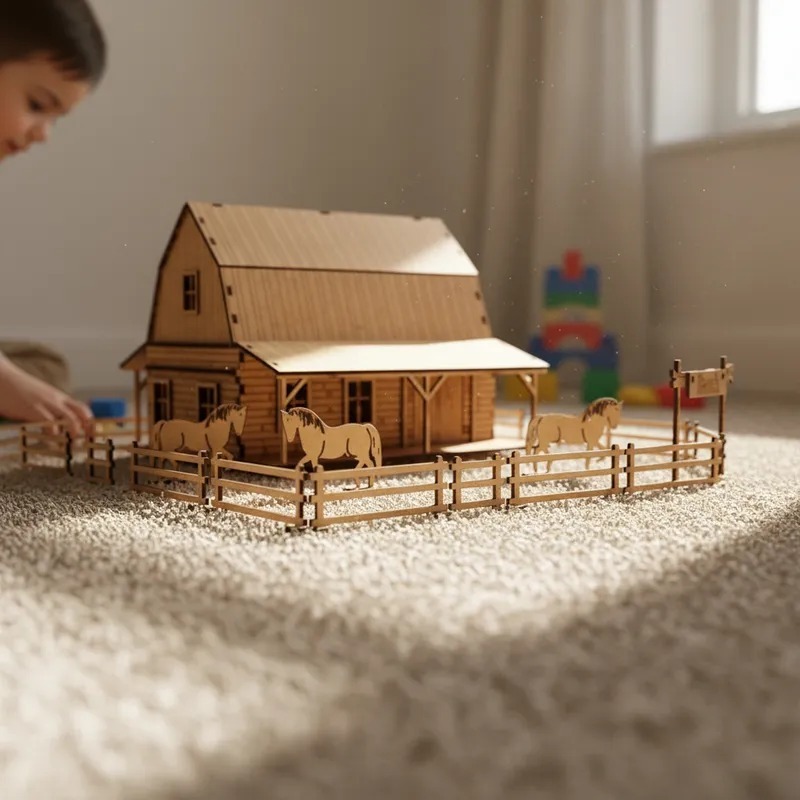 Quebra-cabeça 3d Celeiro Do Velho Oeste - Mdf Cortado  Laser