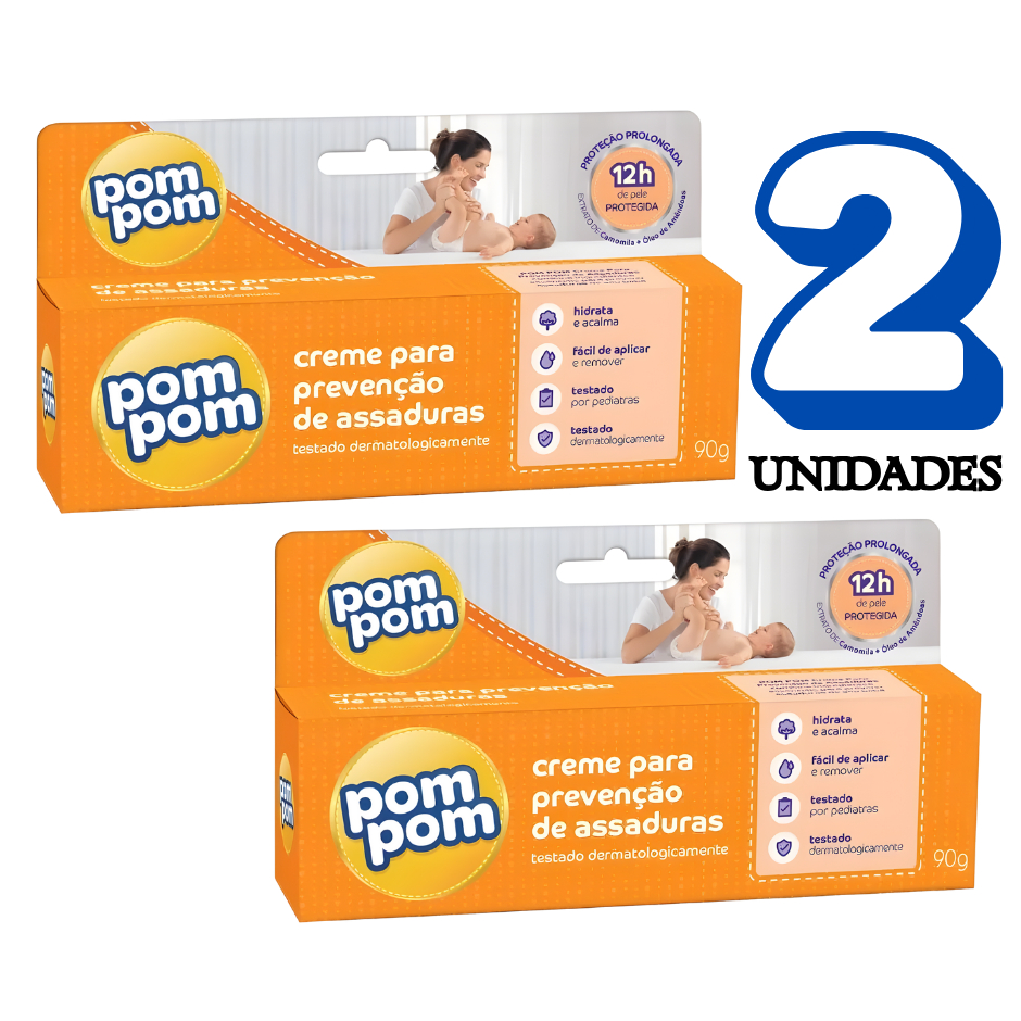 Kit c/2 Pomadas Preventivas Pom Pom 90g - Envio Imediato em Oferta na Shopee
